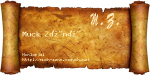 Muck Zénó névjegykártya